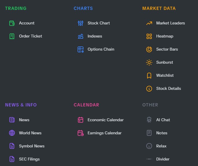 Main Trading Interface